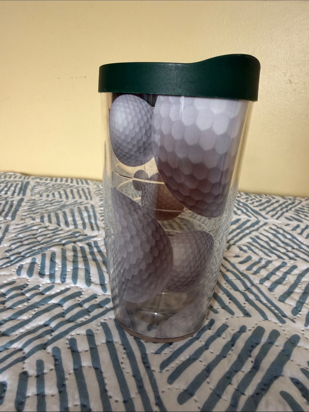 Tervis Tumbler 16 oz Insulated Golf Balls Travel Cup with Forest Green Lid